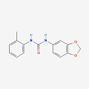 molecular formula C15H14N2O3 B4997212 N-(1,3-BENZODIOXOL-5-YL)-N'-(2-METHYLPHENYL)UREA 