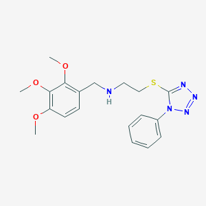 molecular formula C19H23N5O3S B499722 2-[(1-phenyl-1H-tetrazol-5-yl)sulfanyl]-N-(2,3,4-trimethoxybenzyl)ethanamine 