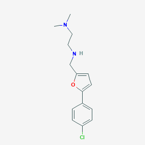 molecular formula C15H19ClN2O B499725 N'-{[5-(4-chlorophenyl)furan-2-yl]methyl}-N,N-dimethylethane-1,2-diamine 