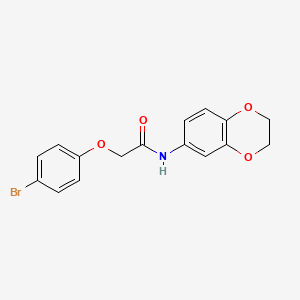 molecular formula C16H14BrNO4 B4997256 2-(4-bromophenoxy)-N-(2,3-dihydro-1,4-benzodioxin-6-yl)acetamide 