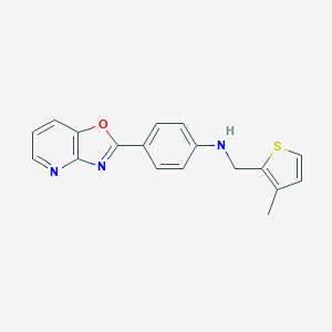 N-[(3-methylthiophen-2-yl)methyl]-4-([1,3]oxazolo[4,5-b]pyridin-2-yl)aniline