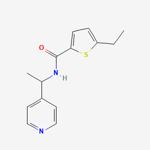 molecular formula C14H16N2OS B4997270 5-ethyl-N-[1-(pyridin-4-yl)ethyl]thiophene-2-carboxamide 