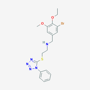 N-(3-bromo-4-ethoxy-5-methoxybenzyl)-2-[(1-phenyl-1H-tetrazol-5-yl)sulfanyl]ethanamine