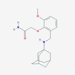 molecular formula C20H28N2O3 B499737 2-{2-[(1-Adamantylamino)methyl]-6-methoxyphenoxy}acetamide 