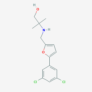 2-({[5-(3,5-Dichlorophenyl)furan-2-yl]methyl}amino)-2-methylpropan-1-ol