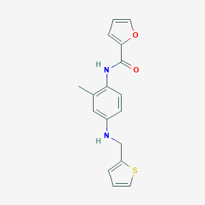 molecular formula C17H16N2O2S B499745 N-{2-methyl-4-[(2-thienylmethyl)amino]phenyl}-2-furamide 