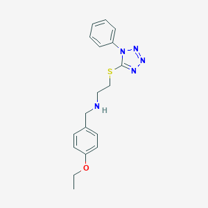 N-(4-ethoxybenzyl)-2-[(1-phenyl-1H-tetrazol-5-yl)sulfanyl]ethanamine