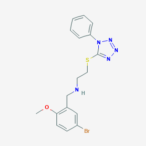 N-(5-bromo-2-methoxybenzyl)-2-[(1-phenyl-1H-tetrazol-5-yl)sulfanyl]ethanamine