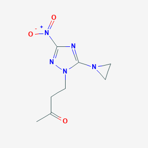 B049975 5-(1-Aziridinyl)-3-nitro-1-(3-oxo-1-butyl)-1,2,4-triazole CAS No. 118648-66-1