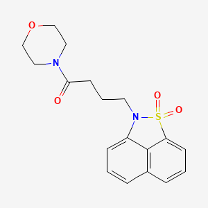 molecular formula C18H20N2O4S B4997540 4-(2,2-Dioxo-2lambda6-thia-3-azatricyclo[6.3.1.04,12]dodeca-1(11),4,6,8(12),9-pentaen-3-yl)-1-morpholin-4-ylbutan-1-one 