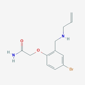 molecular formula C12H15BrN2O2 B499760 2-{4-Bromo-2-[(prop-2-en-1-ylamino)methyl]phenoxy}acetamide 