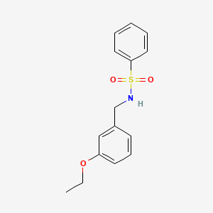 molecular formula C15H17NO3S B4997629 N-(3-ethoxybenzyl)benzenesulfonamide 