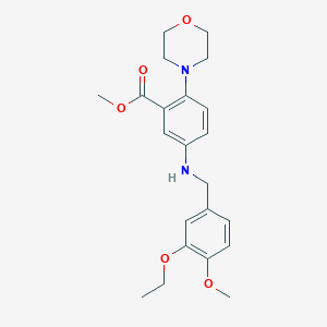 Methyl 5-[(3-ethoxy-4-methoxybenzyl)amino]-2-(4-morpholinyl)benzoate