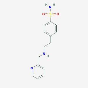 molecular formula C14H17N3O2S B499766 4-{2-[(2-Pyridinylmethyl)amino]ethyl}benzenesulfonamide 