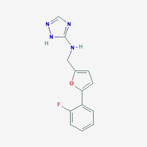 molecular formula C13H11FN4O B499771 N-{[5-(2-fluorophenyl)furan-2-yl]methyl}-1H-1,2,4-triazol-3-amine CAS No. 879072-04-5
