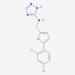 N-{[5-(4-bromo-2-chlorophenyl)furan-2-yl]methyl}-1H-1,2,4-triazol-3-amine