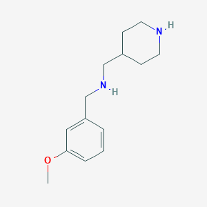 molecular formula C14H22N2O B499775 1-(3-methoxyphenyl)-N-(piperidin-4-ylmethyl)methanamine 