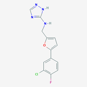 N-{[5-(3-chloro-4-fluorophenyl)-2-furyl]methyl}-1H-1,2,4-triazol-3-amine