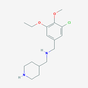 1-(3-chloro-5-ethoxy-4-methoxyphenyl)-N-(piperidin-4-ylmethyl)methanamine