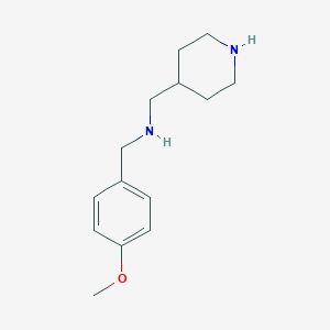 molecular formula C14H22N2O B499786 1-(4-methoxyphenyl)-N-(piperidin-4-ylmethyl)methanamine 