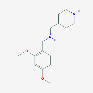 molecular formula C15H24N2O2 B499787 1-(2,4-dimethoxyphenyl)-N-(piperidin-4-ylmethyl)methanamine 