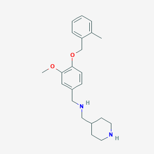 1-{3-methoxy-4-[(2-methylbenzyl)oxy]phenyl}-N-(piperidin-4-ylmethyl)methanamine