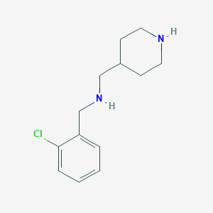 molecular formula C13H19ClN2 B499795 N-(2-chlorobenzyl)-N-(4-piperidinylmethyl)amine 