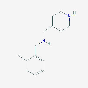 molecular formula C14H22N2 B499798 N-(2-methylbenzyl)-N-(4-piperidinylmethyl)amine 