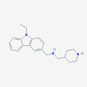 molecular formula C21H27N3 B499799 1-(9-ethyl-9H-carbazol-3-yl)-N-(piperidin-4-ylmethyl)methanamine 