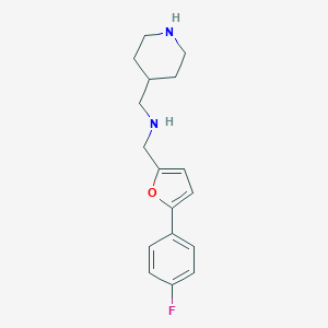 1-[5-(4-fluorophenyl)furan-2-yl]-N-(piperidin-4-ylmethyl)methanamine