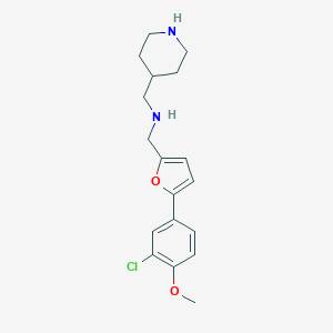 {[5-(3-Chloro-4-methoxyphenyl)-2-furyl]methyl}(piperidin-4-ylmethyl)amine