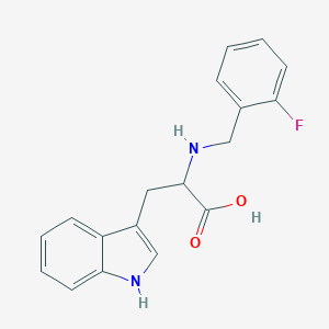 molecular formula C18H17FN2O2 B499820 N-(2-fluorobenzyl)tryptophan 