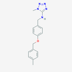 molecular formula C17H19N5O B499822 1-methyl-N-{4-[(4-methylbenzyl)oxy]benzyl}-1H-tetrazol-5-amine 
