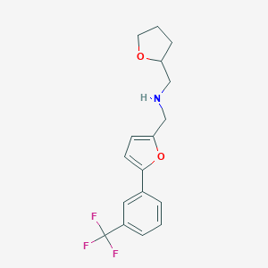molecular formula C17H18F3NO2 B499824 1-(tetrahydrofuran-2-yl)-N-({5-[3-(trifluoromethyl)phenyl]furan-2-yl}methyl)methanamine 