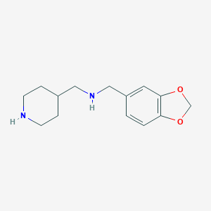 molecular formula C14H20N2O2 B499828 1,3-benzodioxol-5-yl-N-(4-piperidinylmethyl)methanamine 