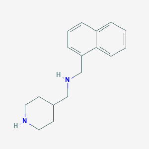 molecular formula C17H22N2 B499831 N-(1-naphthylmethyl)-N-(4-piperidinylmethyl)amine 