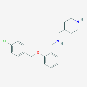 1-{2-[(4-chlorobenzyl)oxy]phenyl}-N-(piperidin-4-ylmethyl)methanamine