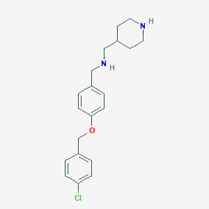 1-{4-[(4-chlorobenzyl)oxy]phenyl}-N-(piperidin-4-ylmethyl)methanamine