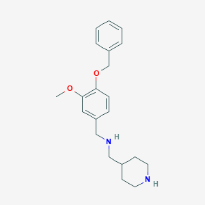 1-[4-(benzyloxy)-3-methoxyphenyl]-N-(piperidin-4-ylmethyl)methanamine