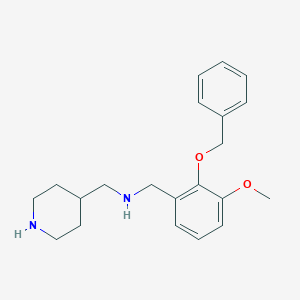 1-[2-(benzyloxy)-3-methoxyphenyl]-N-(piperidin-4-ylmethyl)methanamine