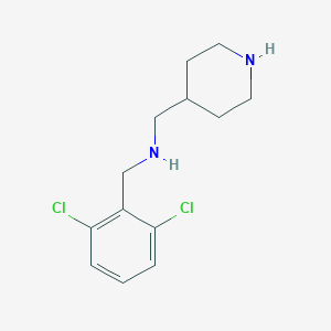 molecular formula C13H18Cl2N2 B499842 1-(2,6-dichlorophenyl)-N-(piperidin-4-ylmethyl)methanamine 