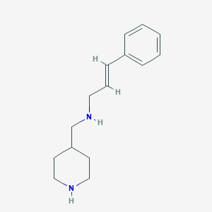 molecular formula C15H22N2 B499844 N-cinnamyl-N-(4-piperidinylmethyl)amine 