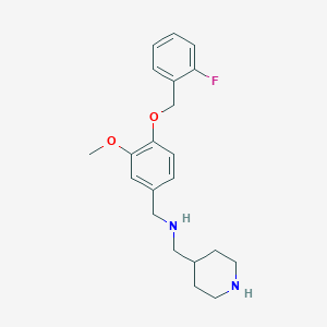 1-{4-[(2-fluorobenzyl)oxy]-3-methoxyphenyl}-N-(piperidin-4-ylmethyl)methanamine