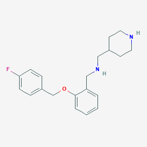 1-{2-[(4-fluorobenzyl)oxy]phenyl}-N-(piperidin-4-ylmethyl)methanamine
