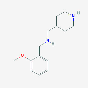 molecular formula C14H22N2O B499850 N-(2-methoxybenzyl)-N-(4-piperidinylmethyl)amine 