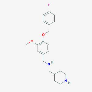 1-{4-[(4-fluorobenzyl)oxy]-3-methoxyphenyl}-N-(piperidin-4-ylmethyl)methanamine