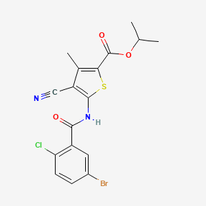 isopropyl 5-[(5-bromo-2-chlorobenzoyl)amino]-4-cyano-3-methyl-2-thiophenecarboxylate