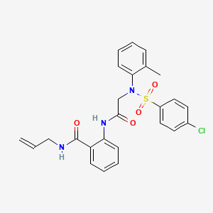 N-allyl-2-{[N-[(4-chlorophenyl)sulfonyl]-N-(2-methylphenyl)glycyl]amino}benzamide