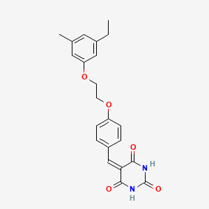 5-({4-[2-(3-ETHYL-5-METHYLPHENOXY)ETHOXY]PHENYL}METHYLIDENE)-1,3-DIAZINANE-2,4,6-TRIONE