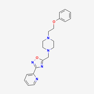 1-(2-phenoxyethyl)-4-{[3-(2-pyridinyl)-1,2,4-oxadiazol-5-yl]methyl}piperazine